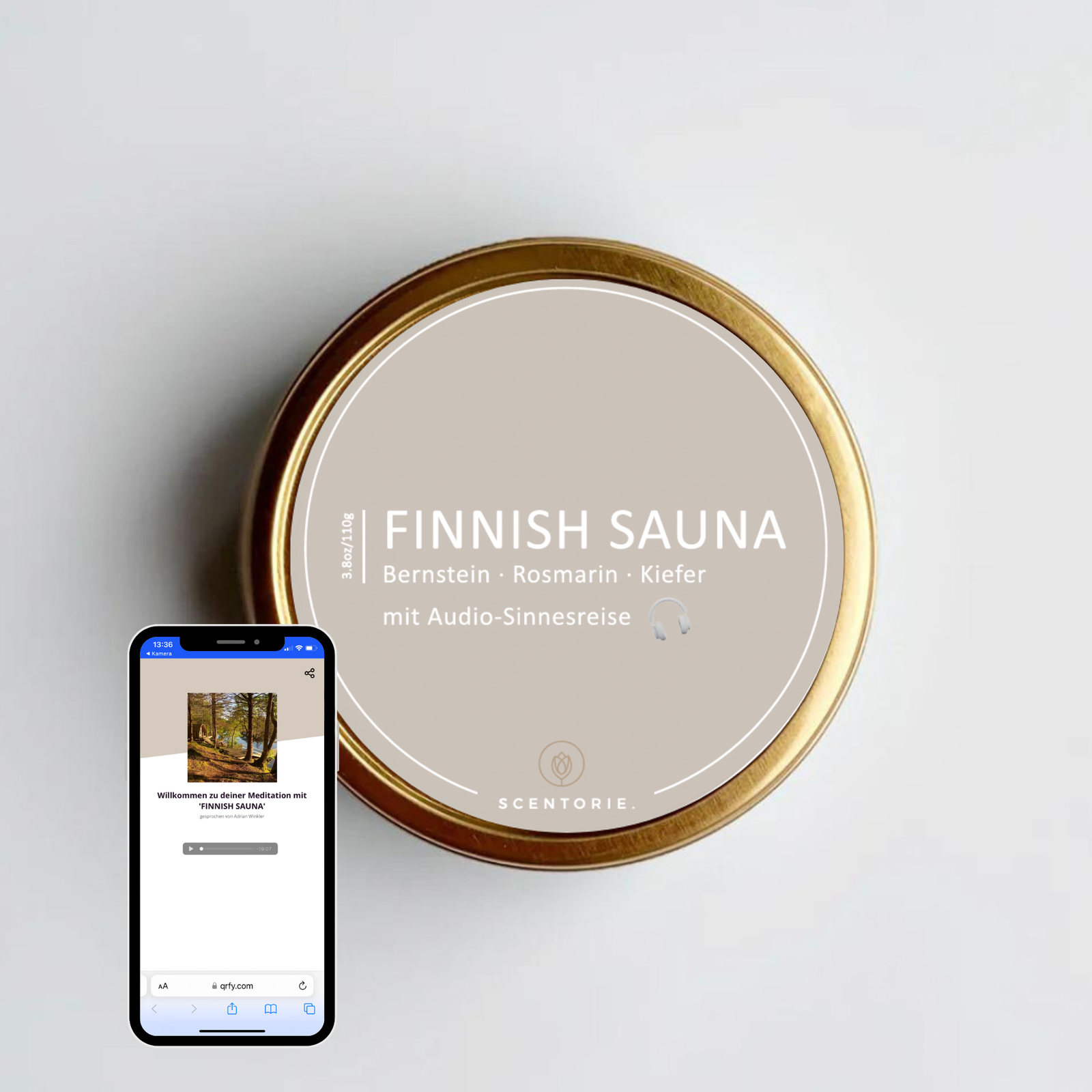 FINNISH SAUNA (110g Duftkerze mit Holzdocht)