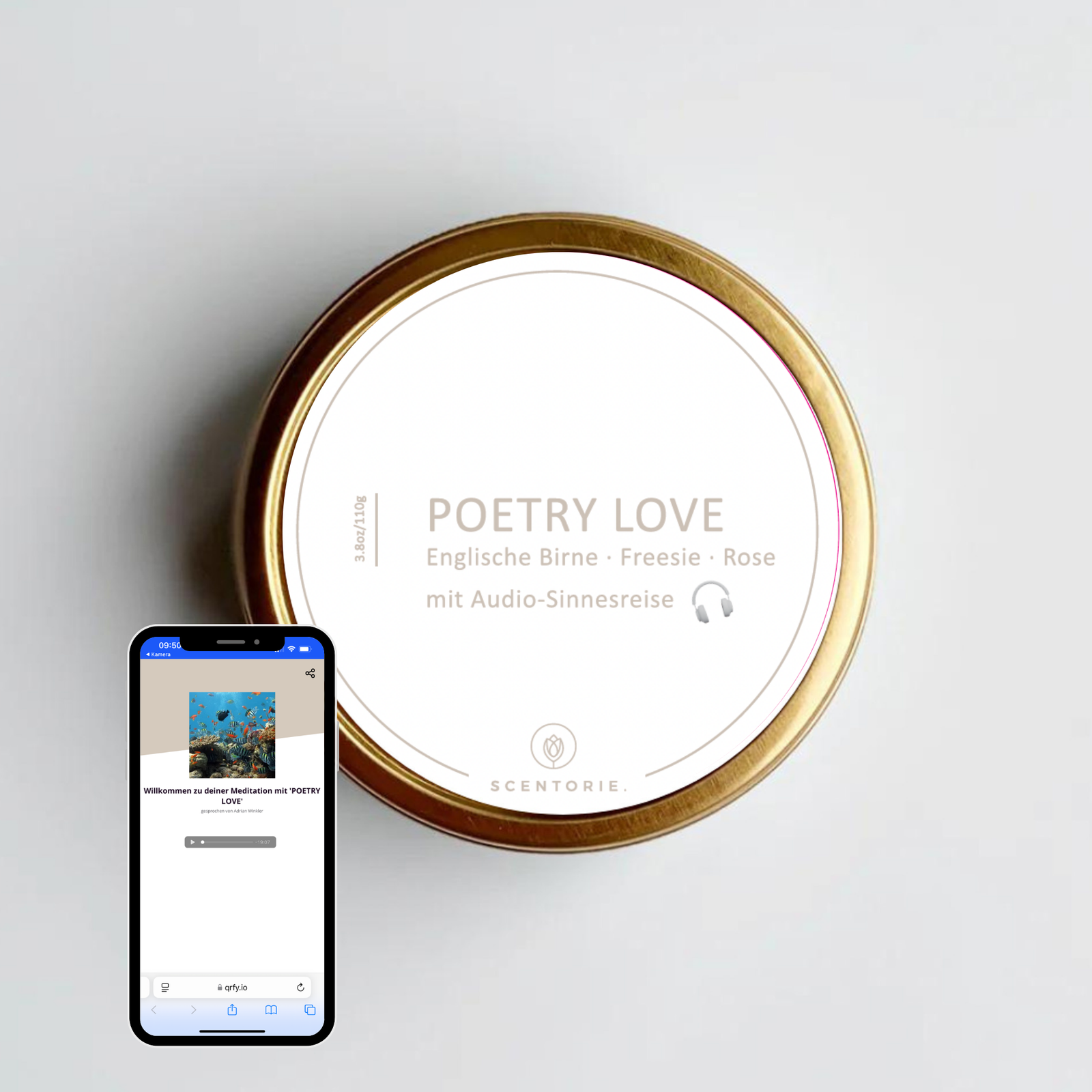POETRY LOVE (110g Duftkerze mit Holzdocht)
