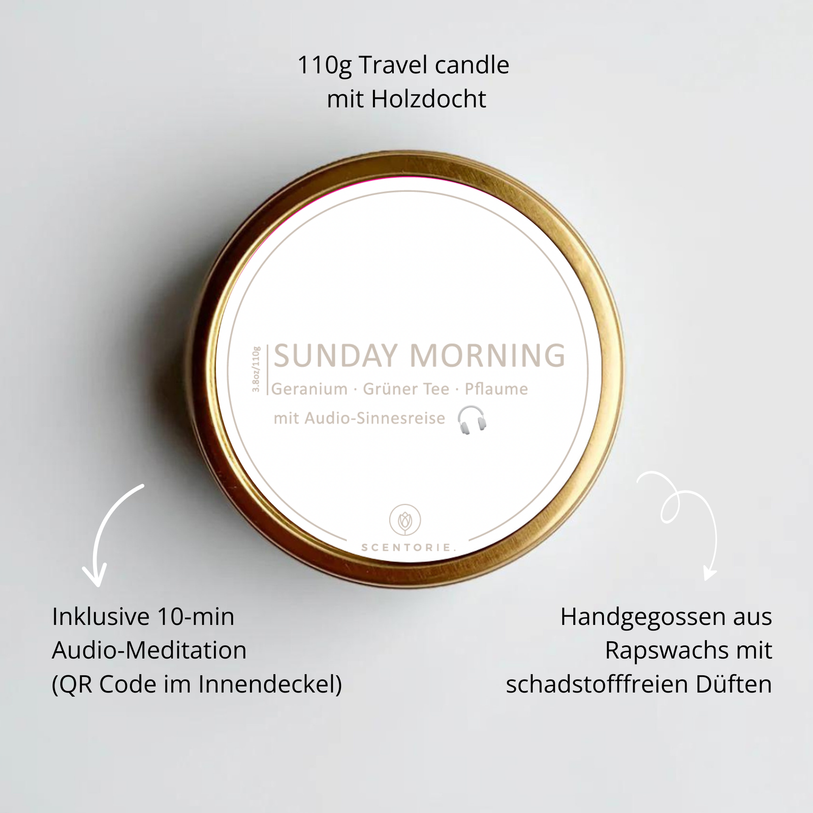 SUNDAY MORNING (110g Duftkerze mit Holzdocht)