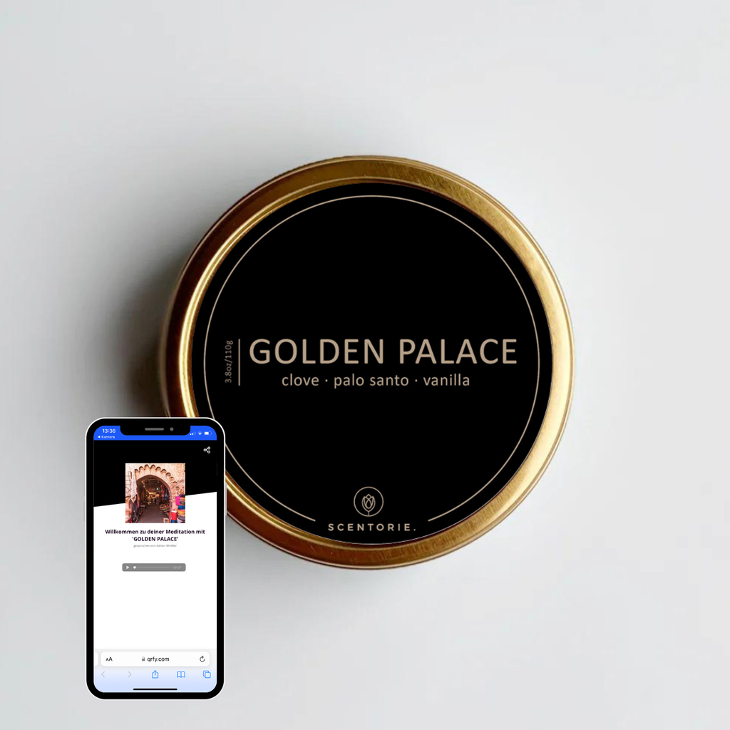 GOLDEN PALACE (110g Duftkerze mit Holzdocht)