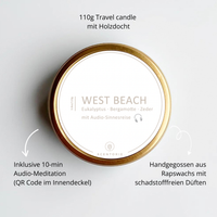 WEST BEACH (110g Duftkerze mit Holzdocht)