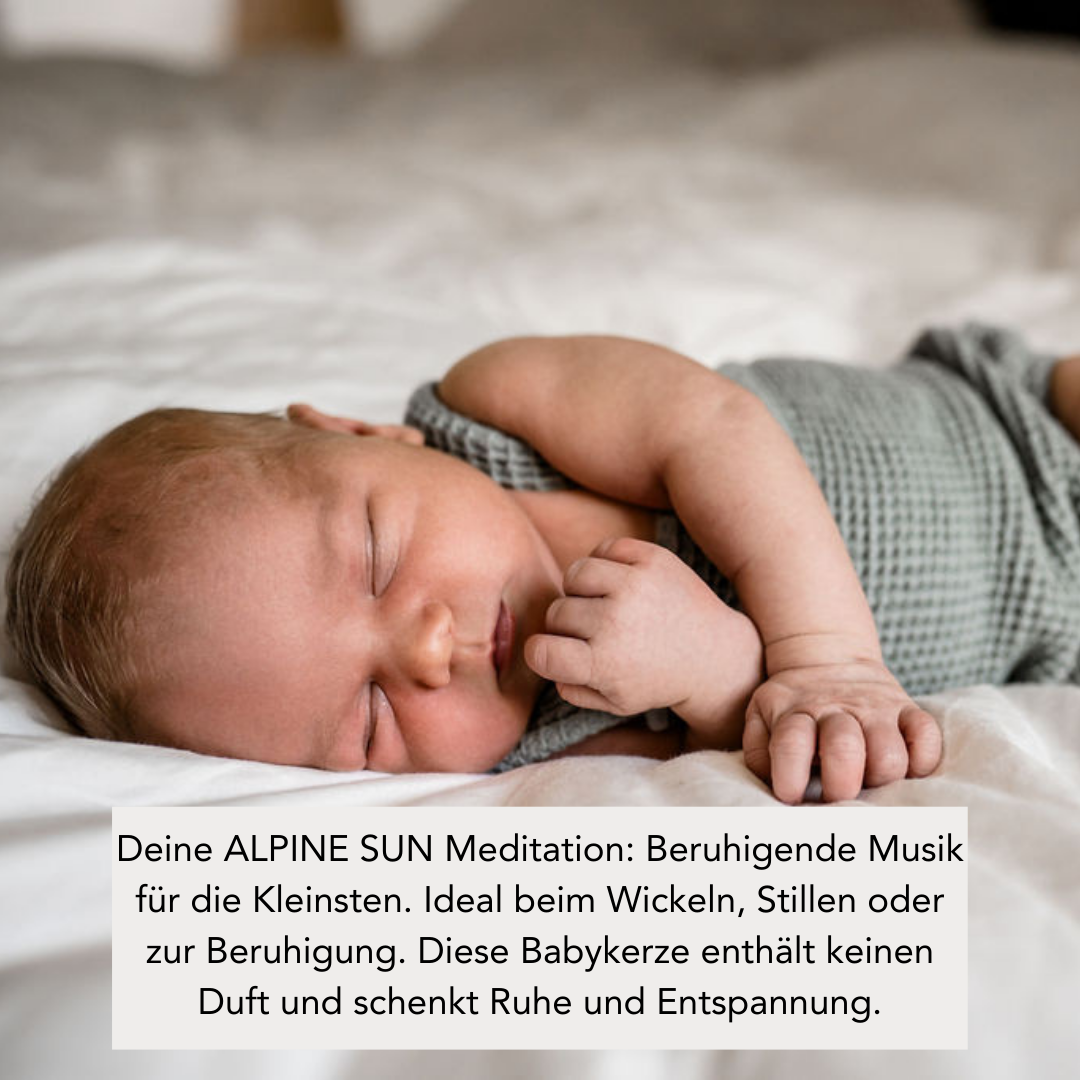 ALPINE SUN (300g Kerze) MEDITATION: Beruhigende Babymusik