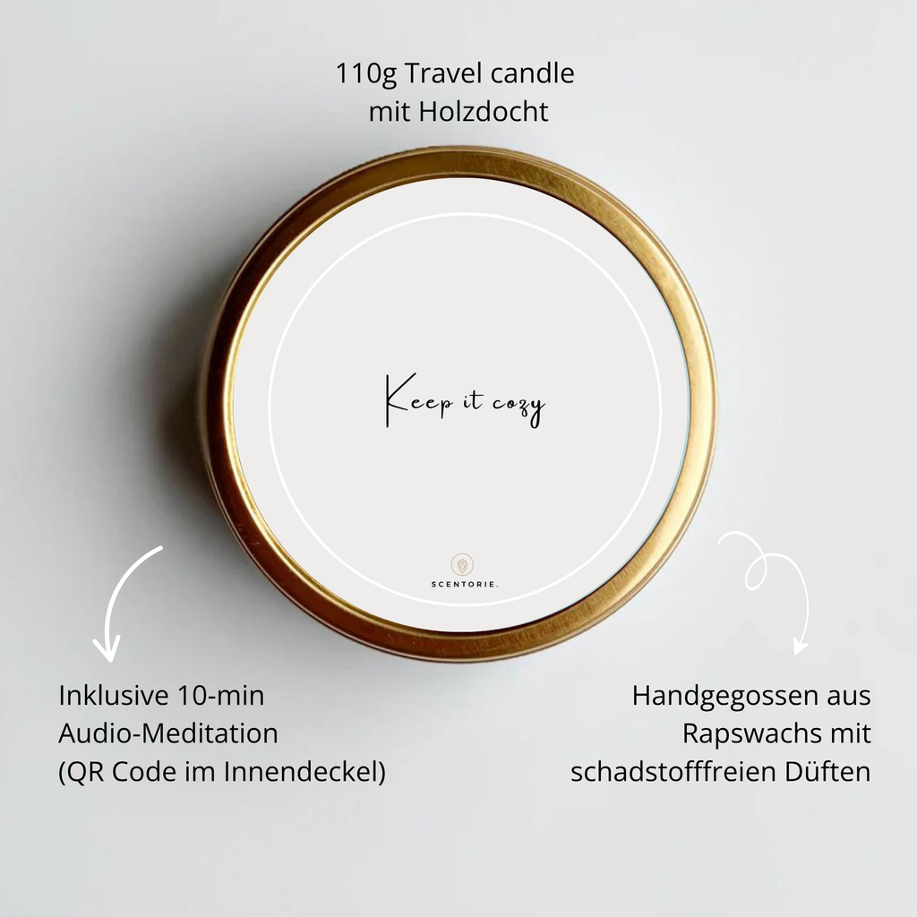 KEEP IT COSY (110g Duftkerze mit Holzdocht)