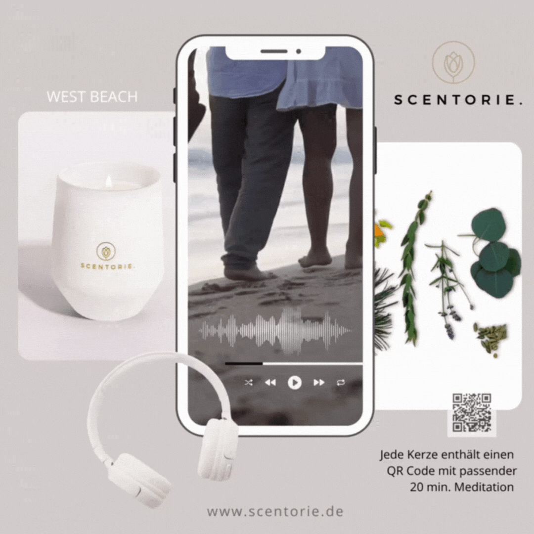 WEST BEACH (300g Kerze) MEDITATION Strandspaziergang