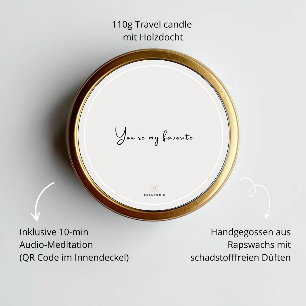 YOU´RE MY FAVOURITE (110g Duftkerze mit Holzdocht)
