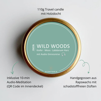 WILD WOODS (110g Duftkerze mit Holzdocht)