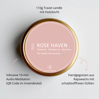 ROSE HAVEN (110g Duftkerze mit Holzdocht)