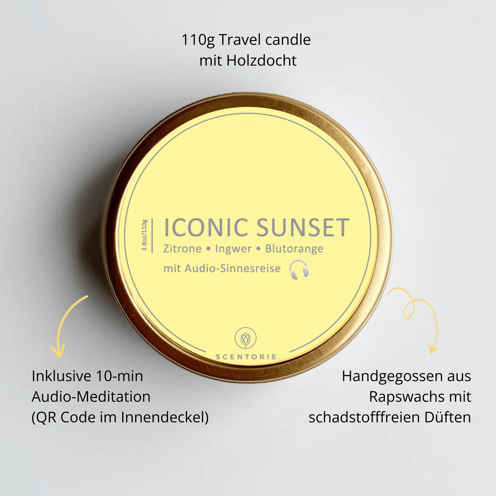 ICONIC SUNSET (110g Duftkerze mit Holzdocht)