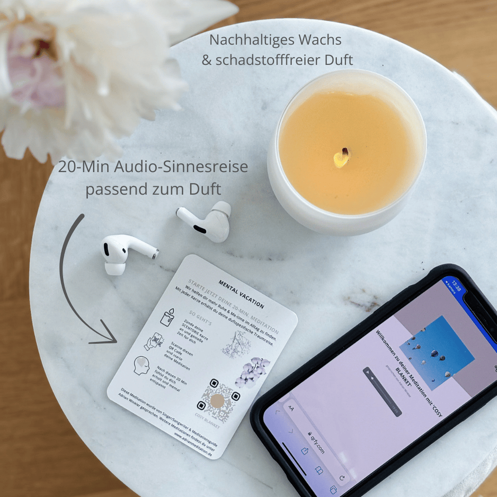 COSY BLANKET (300g Kerze) MEDITATION: Heißluftballonfahrt