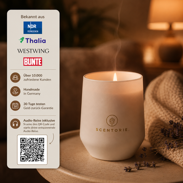 Duftkerze 300g · inkl. 20-Minuten-Meditation