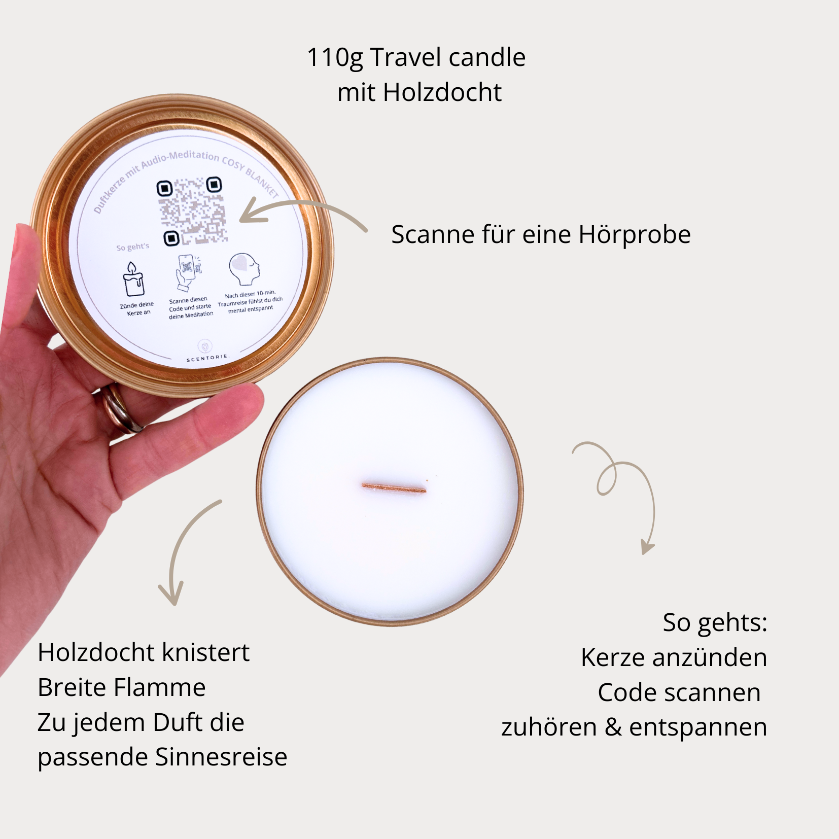 WILD WOODS (110g Duftkerze mit Holzdocht) - Main Image