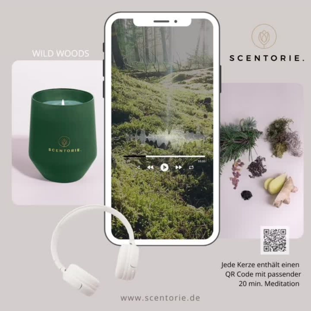 WILD WOODS (110g Duftkerze mit Holzdocht)